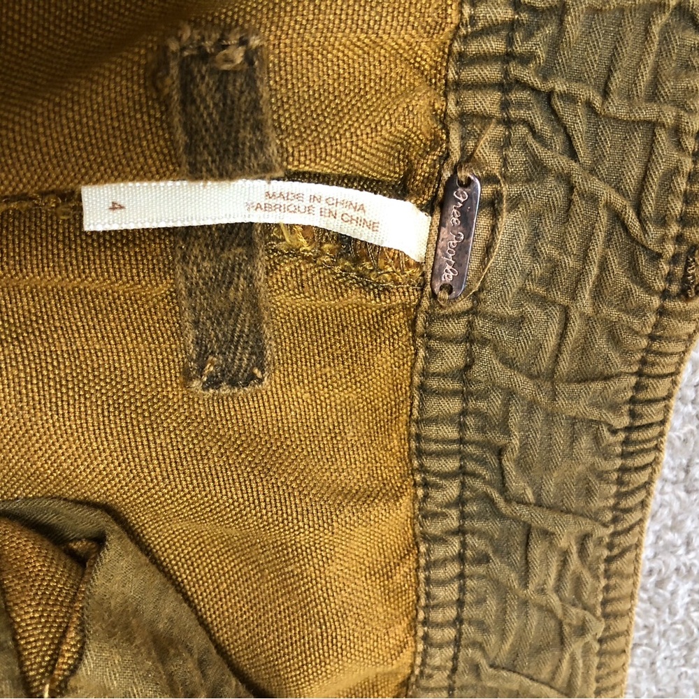 Free People Mustard Brown High-Waist Pants - Picture 3 of 8